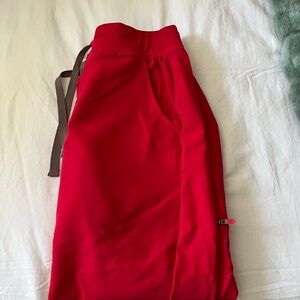 Figs Zamora women’s Jogger scrub Pants in winning red